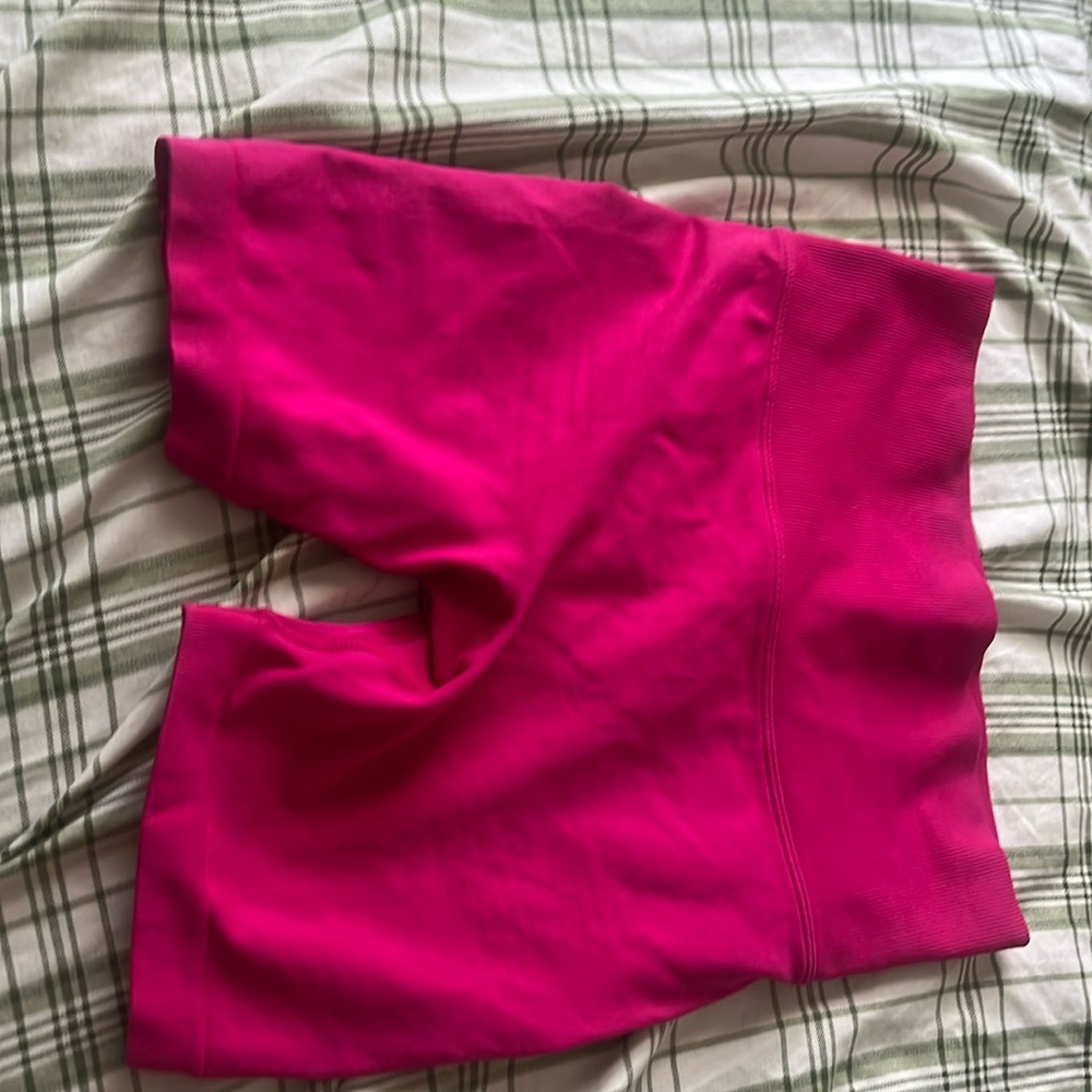 pink biker shorts